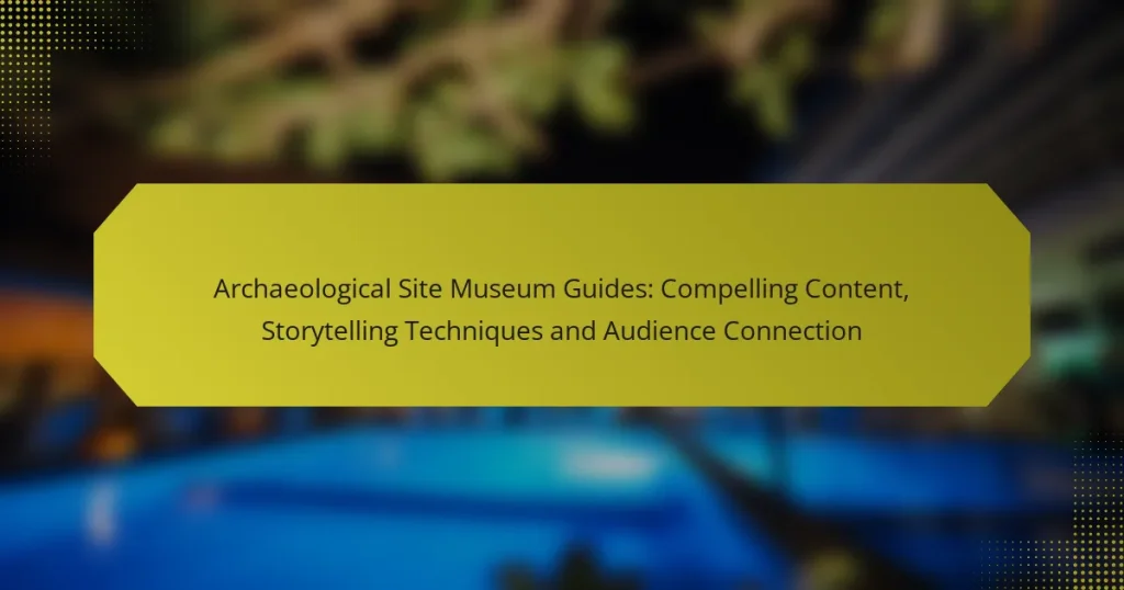Archaeological Site Museum Guides: Compelling Content, Storytelling Techniques and Audience Connection