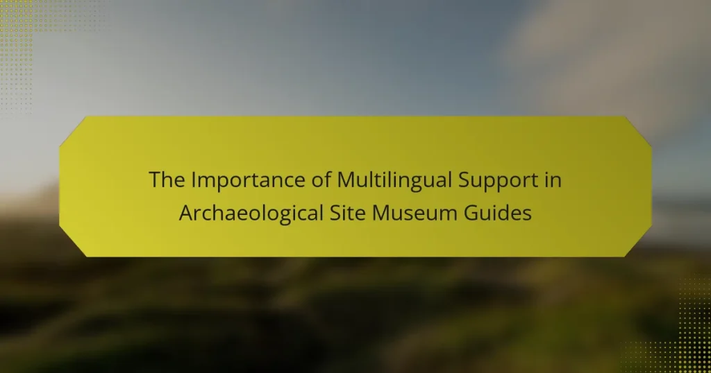 The Importance of Multilingual Support in Archaeological Site Museum Guides