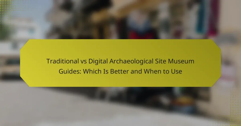 Traditional vs Digital Archaeological Site Museum Guides: Which Is Better and When to Use