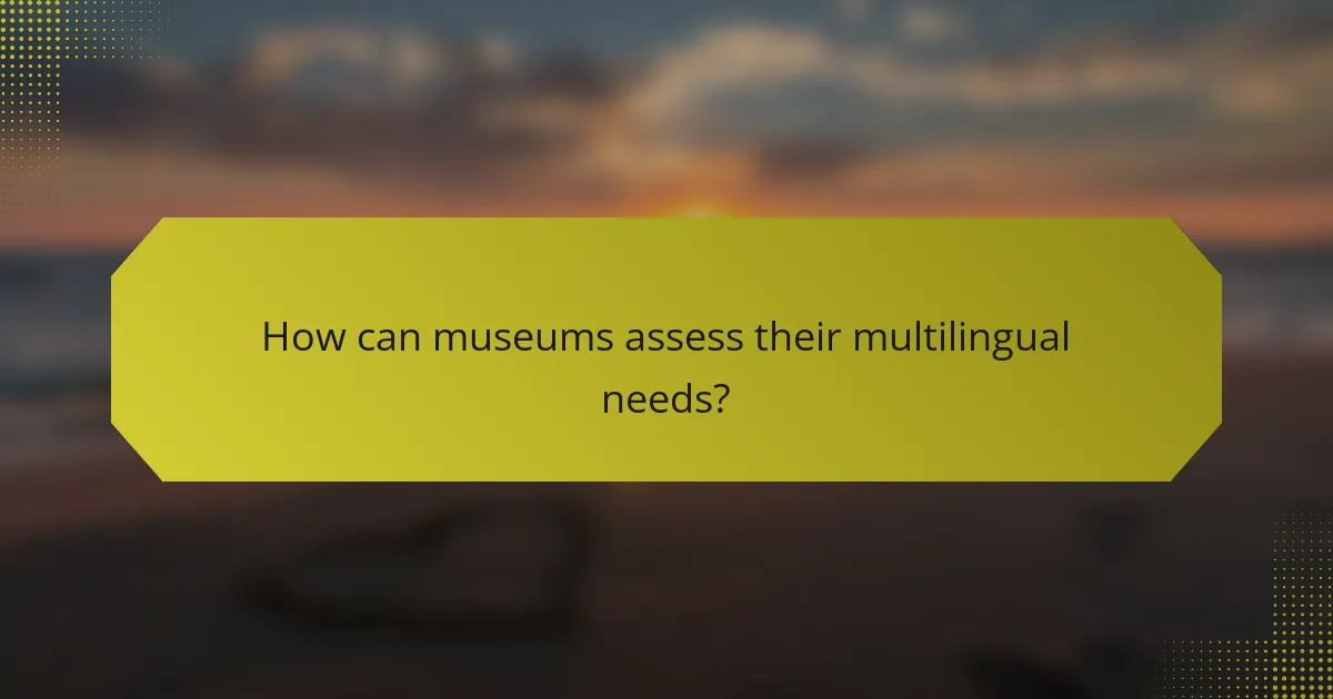 How can museums assess their multilingual needs?