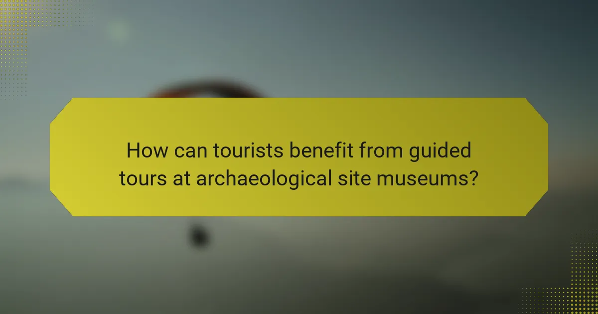 How can tourists benefit from guided tours at archaeological site museums?