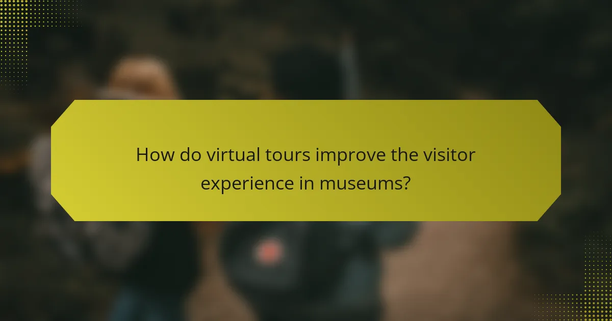 How do virtual tours improve the visitor experience in museums?
