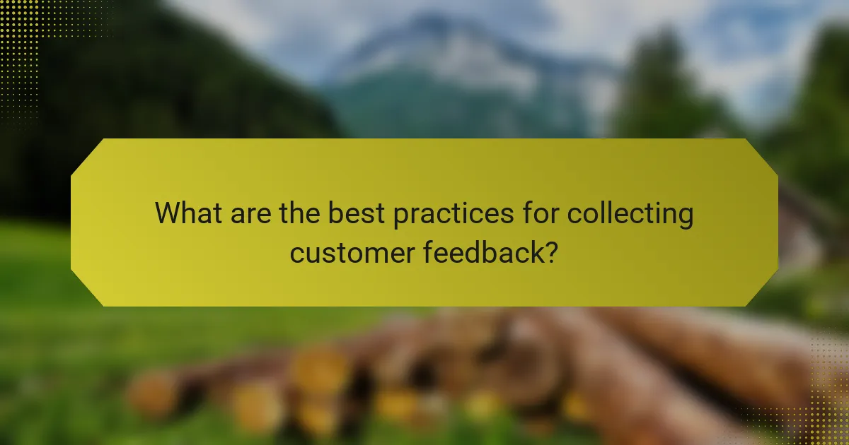 What are the best practices for collecting customer feedback?