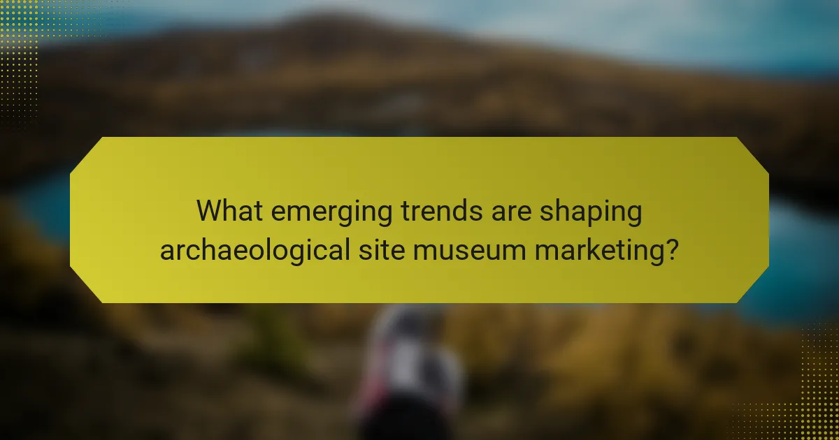 What emerging trends are shaping archaeological site museum marketing?